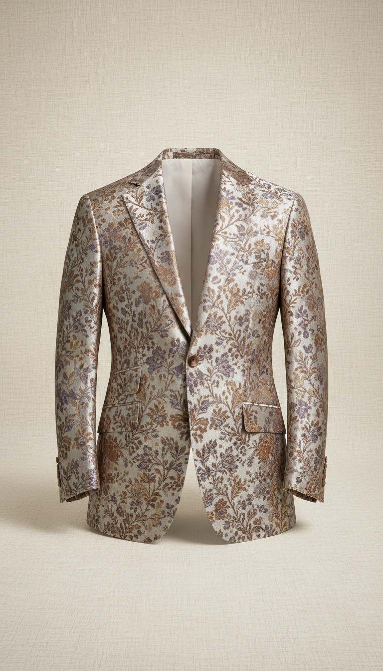 Tailored Silk Brocade Jacket
